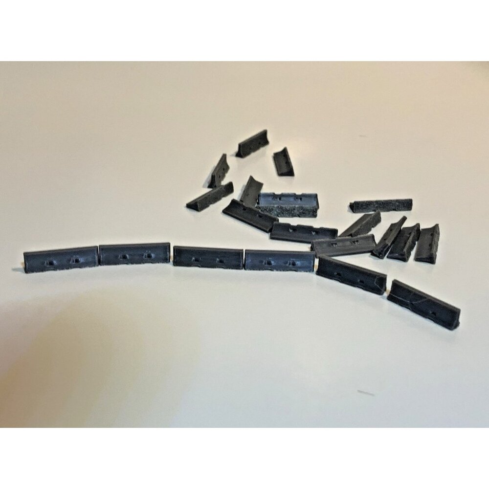 N Scale Jersey Barrier Set (30) – Highway & Construction Model Scenery